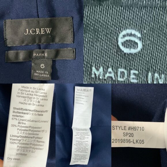 J. Crew Navy linen Jacket. - Picture 7 of 12